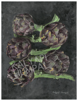 Artichokes print 14&quot; by 18&quot;
