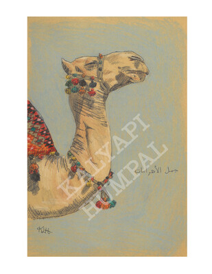 Camel of the Pyramids print 7&quot; by 10&quot;