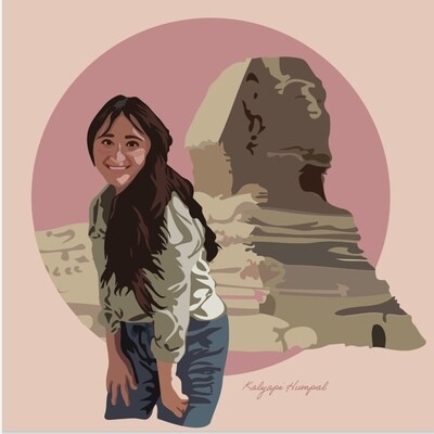 Personalized flat portrait