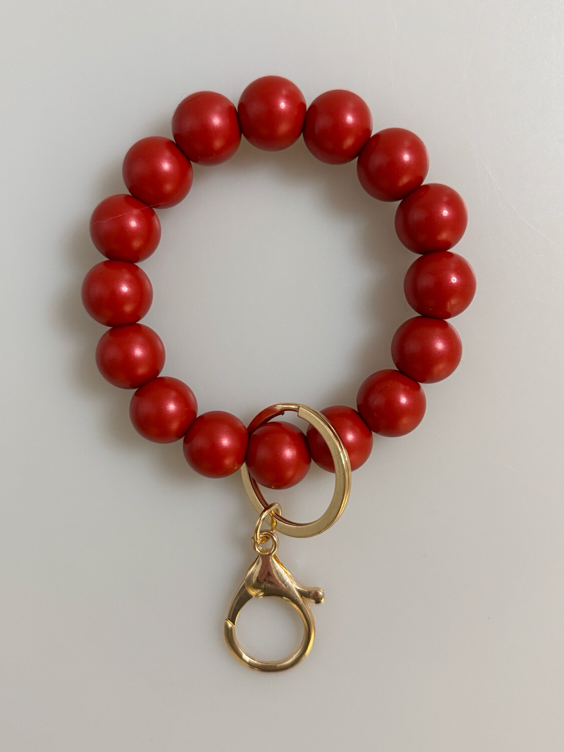 Red Beaded Wristlet