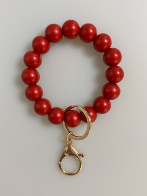 Red Beaded Wristlet