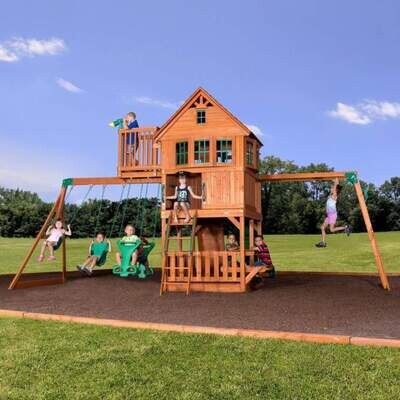 SKYFORT II WOODEN SWING SET