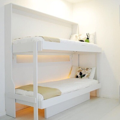 Retractable lockable bunk bed for b&amp;b hotel or children&#39;s bedroom bed wall bed