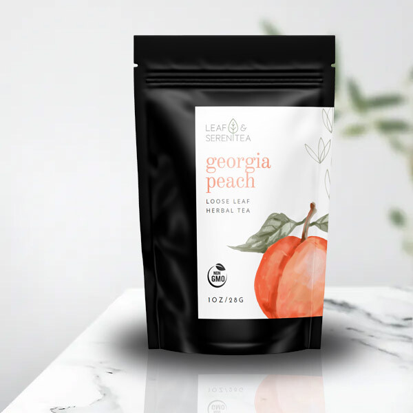 1 oz - Georgia Peach Herbal Loose Leaf Tea