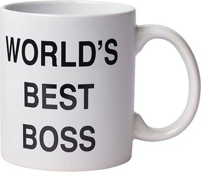 The Office World's Best Boss 20 oz Ceramic Mug - Silver Buffalo