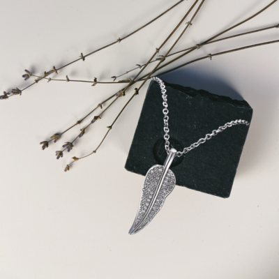 Valence Necklace  with Leaf Pendant