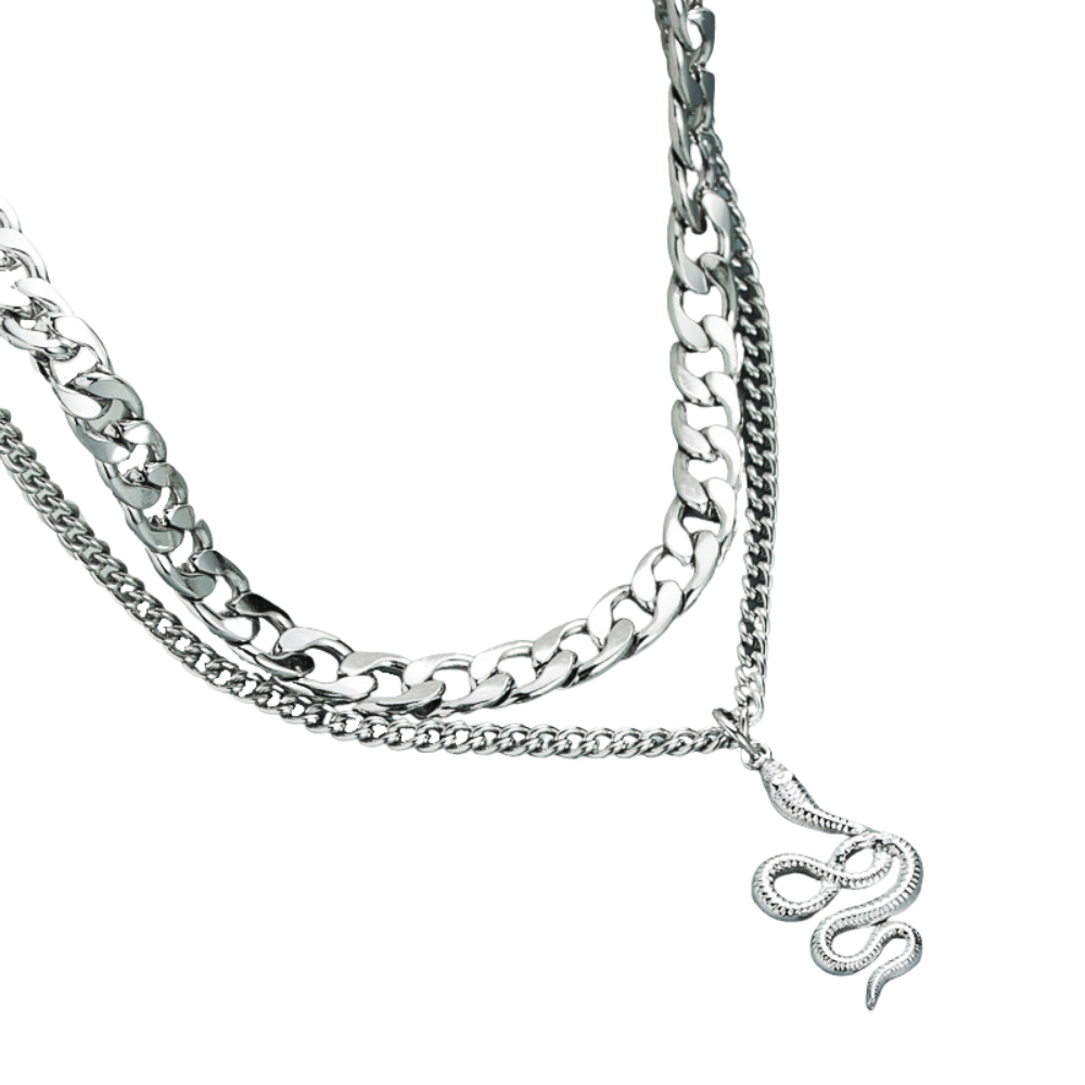 Tours Layered Necklace with Snake