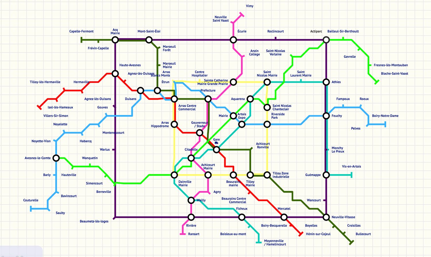 Arras Digital Metro Map