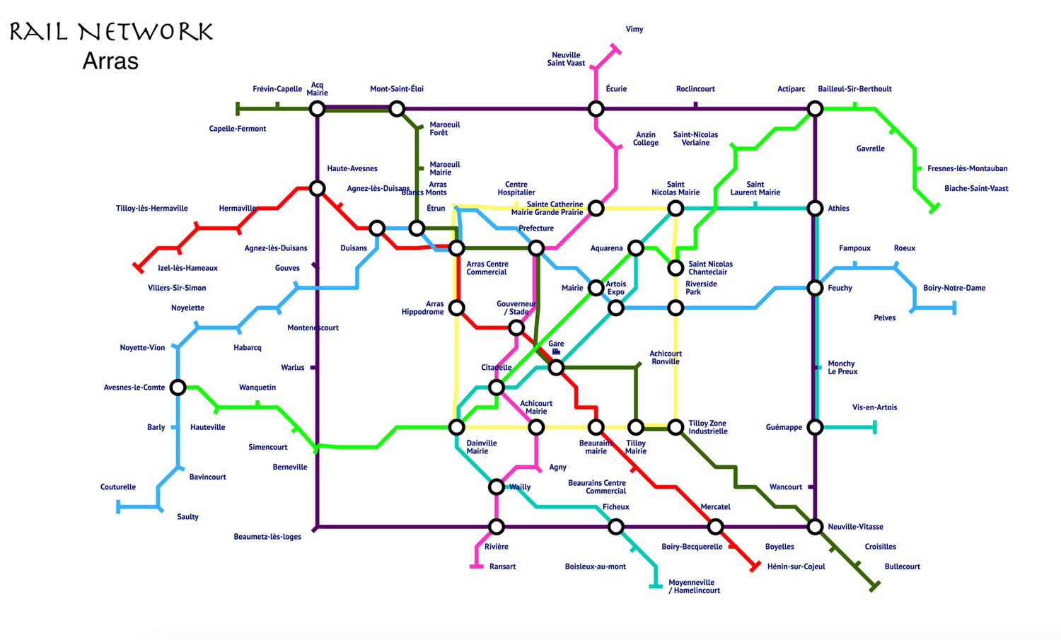 Arras Digital Metro Map
