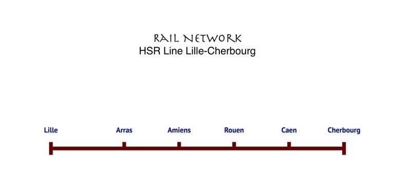 HSR Line Lille-Arras-Amiens-Rouen-Caen-Cherbourg