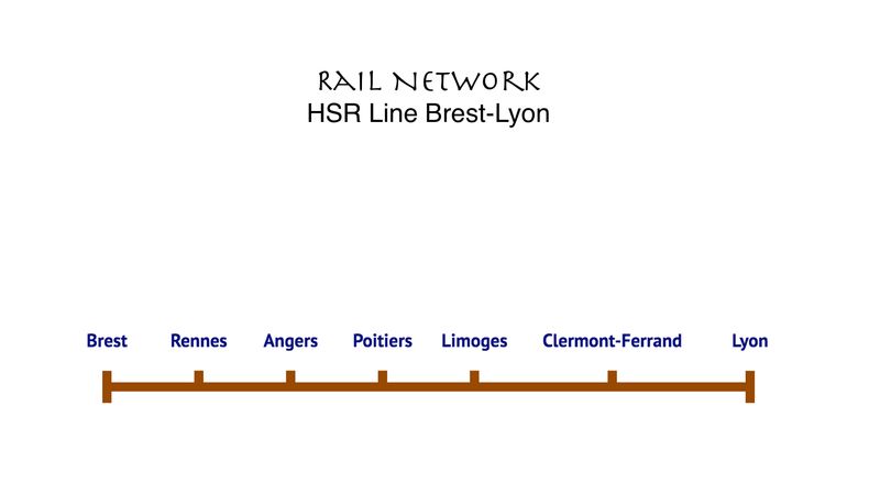 HSR Line Brest-Rennes-Angers-Poitiers-Limoges-Clermont-Ferrand-Lyon
