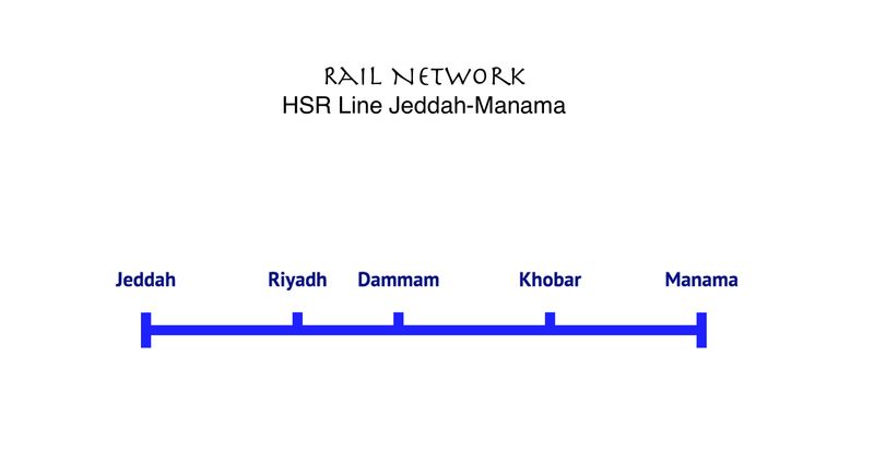 HSR Line Jeddah-Riyadh-Dammam-Khobar-Manama