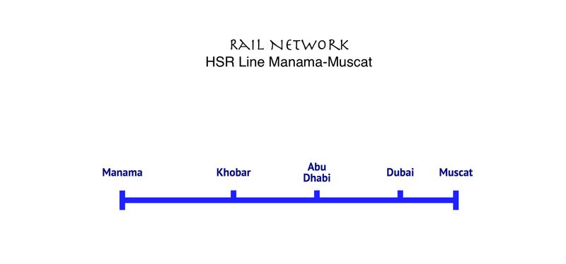 HSR Line Manama-Khobar-Abu Dhabi-Dubai-Muscat