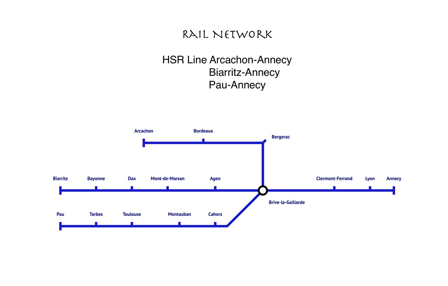 HSR Line Annecy-Bordeaux-Pau-Biarritz