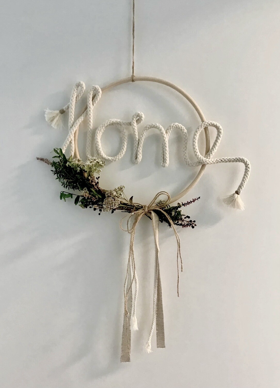 Türkranz &quot;Home&quot; mit Trockenblumen