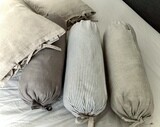 Nackenrolle/Bolster aus Leinen &quot;Taupe&quot;