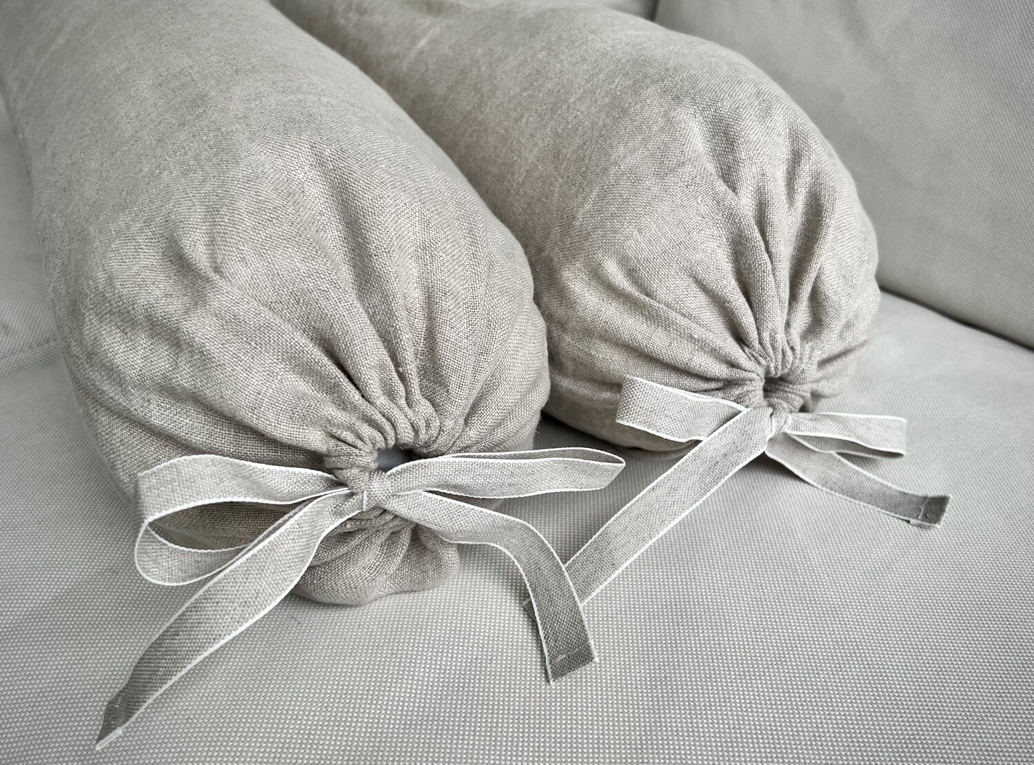 Nackenrolle/Bolster aus Leinen &quot;Natur&quot;