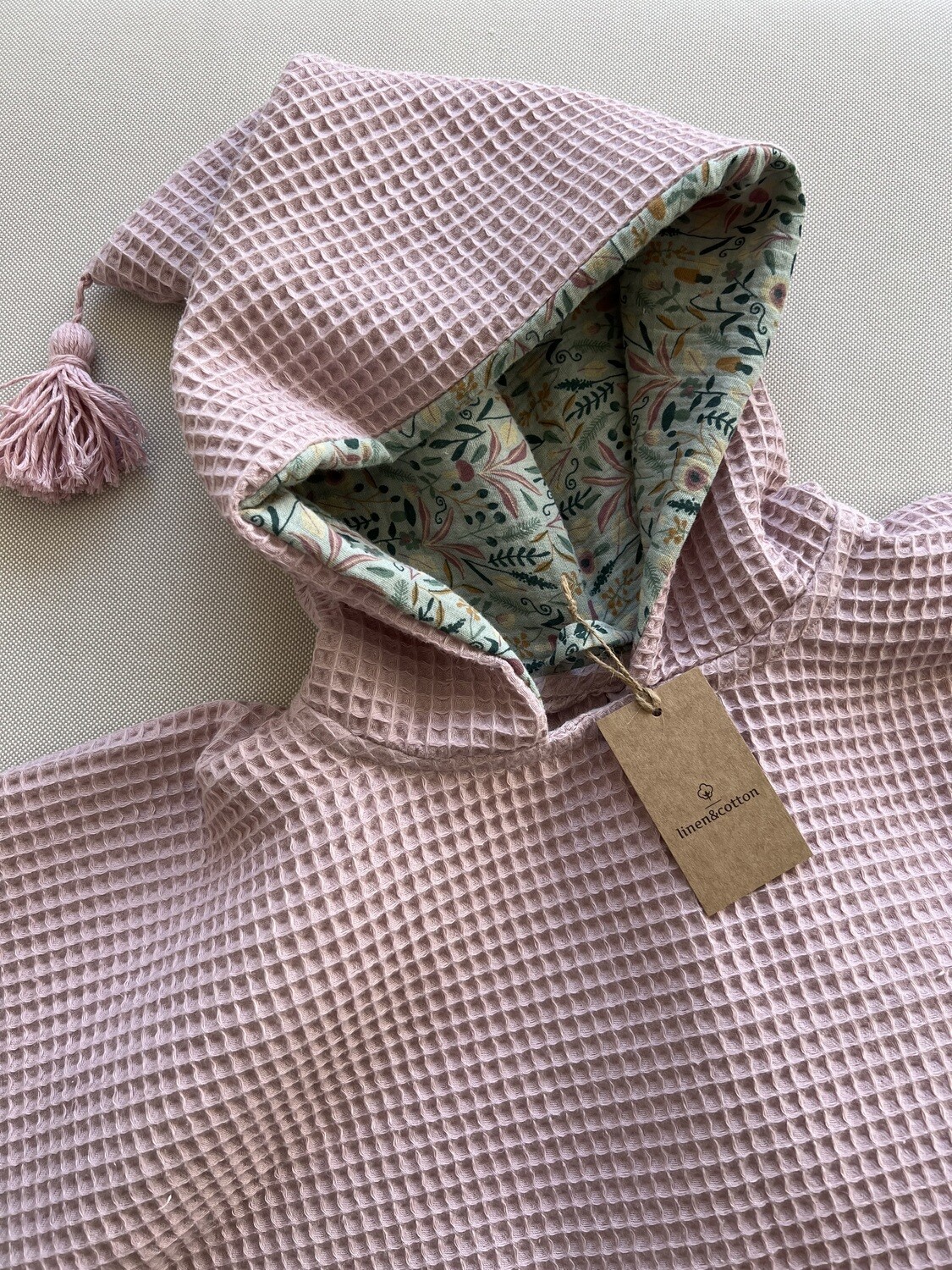 Badeponcho aus der Waffelpiquébaumwolle