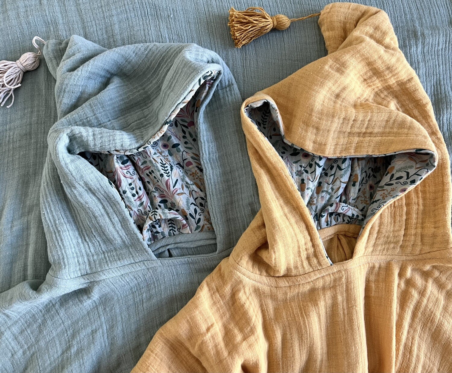 Badeponcho aus der Triple-Gauze/Musselin​ Baumwolle