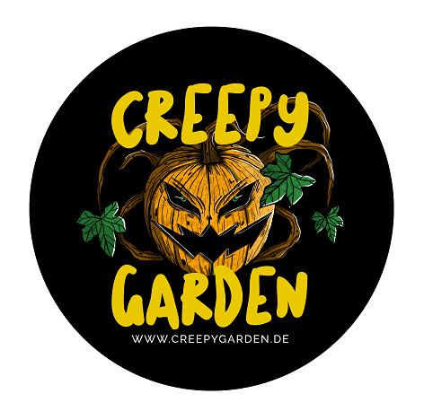 CreepyGarden Aufkleber Rund 9,5 cm
