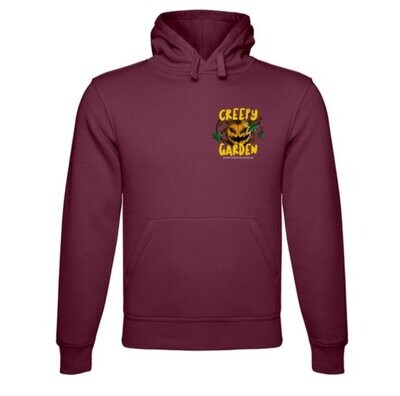 CreepyGarden Hoody mit Logo Klein, weinrot, Größe S - XXL