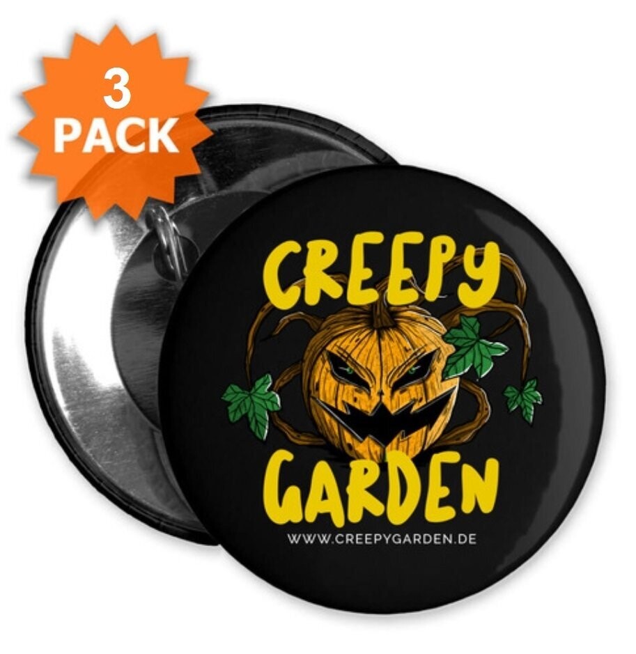 CreepyGarden Buttons, 3er Pack, 38 mm
