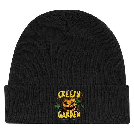 CreepyGarden Strickmütze mit Logo, schwarz, Einheitsgröße