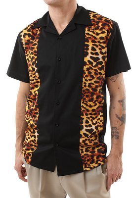 Shirt with Leopard Panels (Black) Shirt with Leopard Panels (Black)