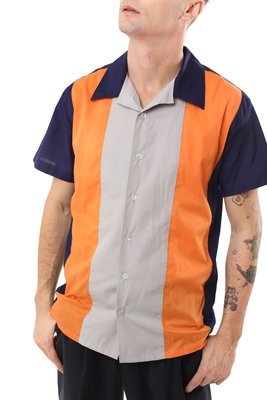 Rockabilly Bowling Shirt GARY -Dark Blue Rockabilly Bowling Shirt GARY -Dark Blue