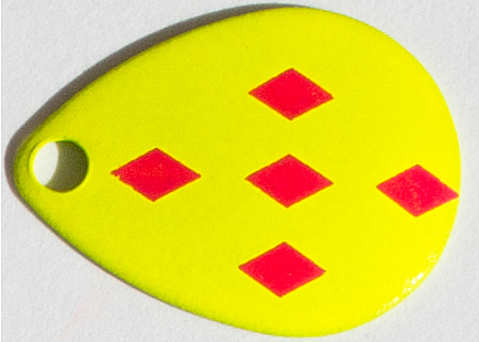 Chartreuse w/ Orange Diamonds Colorado Blades