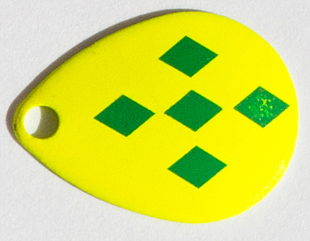 Chartreuse w/ Green Diamonds Colorado Blades