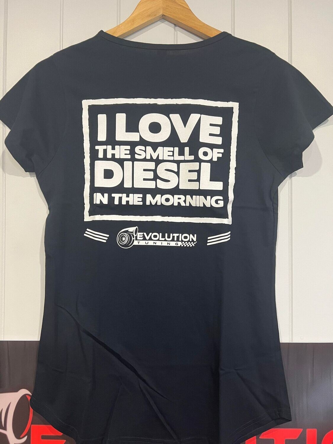 Ladies Navy - I Love the smell of Diesel
