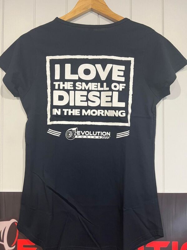 Ladies Navy - I Love the smell of Diesel