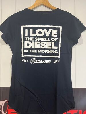 Ladies Navy - I Love the smell of Diesel