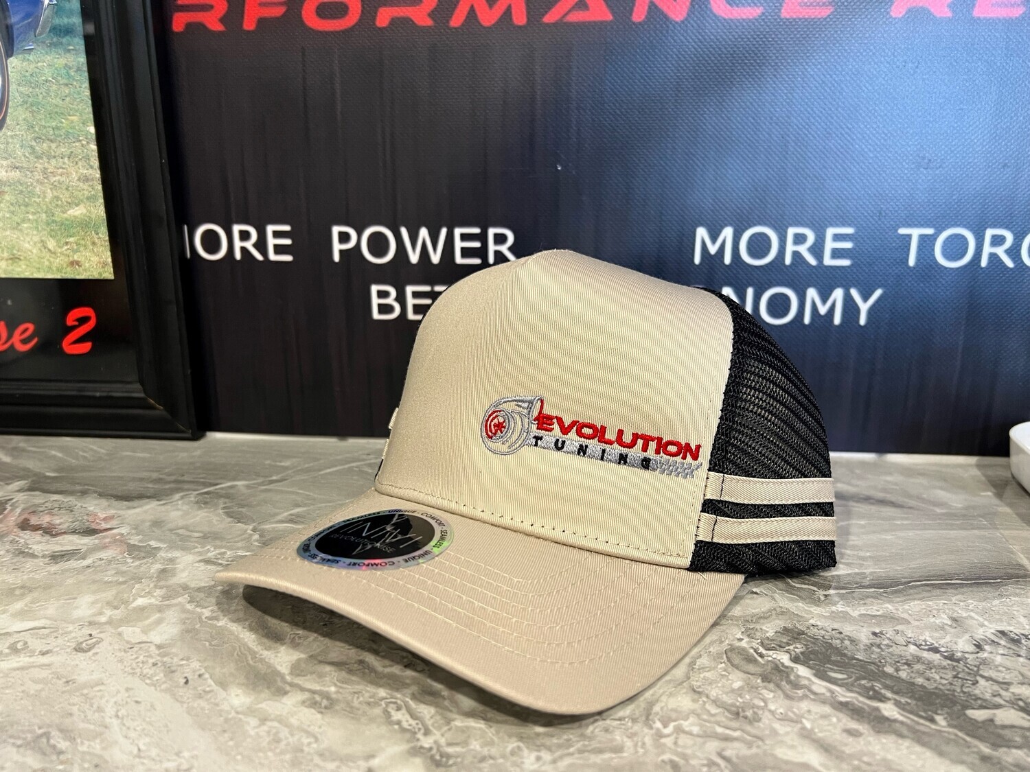 Tan Evolution Trucker Cap