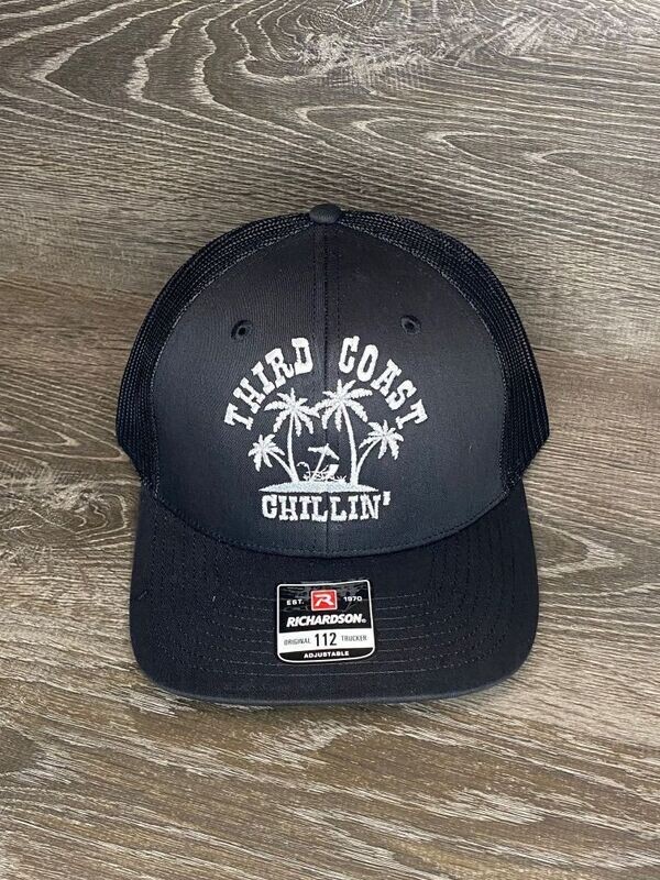 Richardson Hat - Black with White Logo