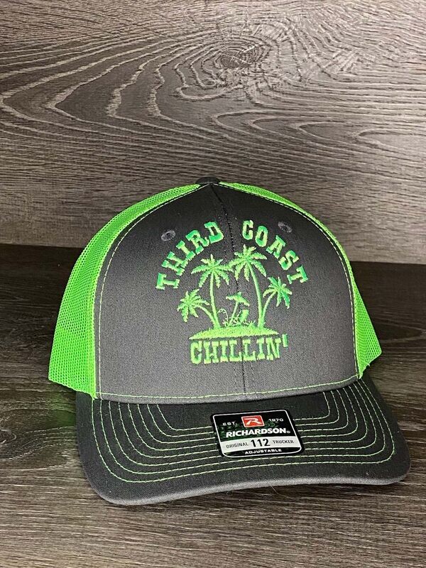 Richardson Hat - Black & Yellow Green