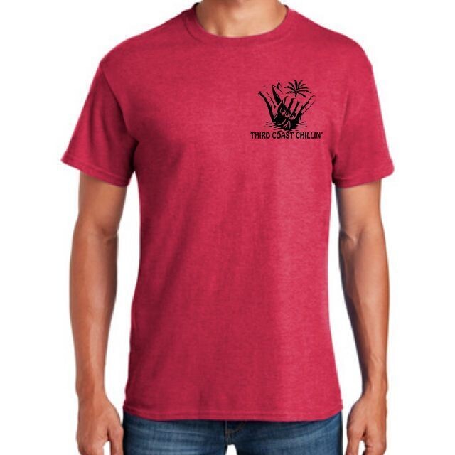 Shaka Logo Unisex Tee - Heather Red