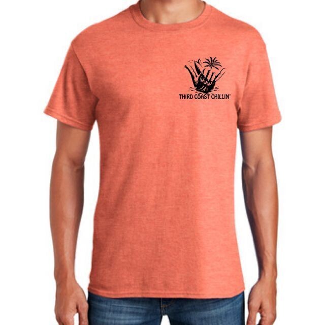 Shaka Logo Unisex Tee - Heather Orange