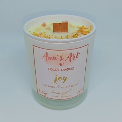 &quot;Joy&quot; Crystal Candle