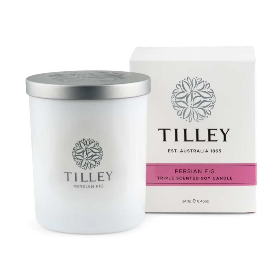 Persian Fig Soy Candle Scented 240g by Tilley 
