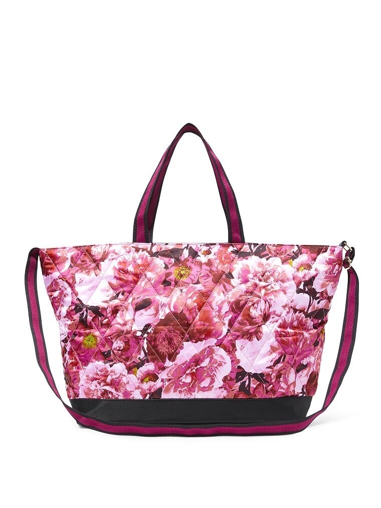 Victoria&#39;s Secret Floral Tote Bag - Dark Pink