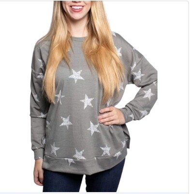 Olive long sleeves with star prints