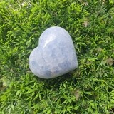 Large Blue Calcite Crystal Heart