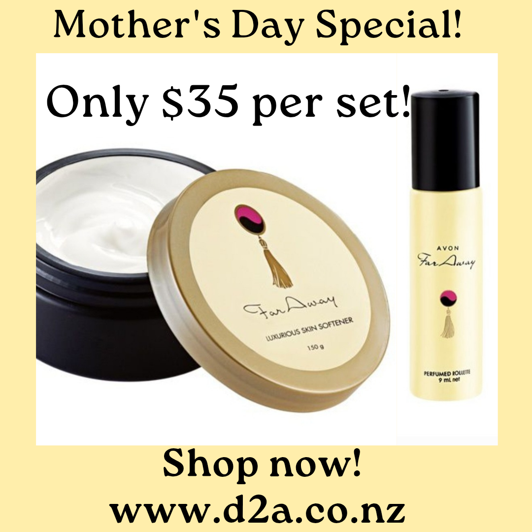 Avon Far Away Luxurious Body Cream and Perfume Rolette Set