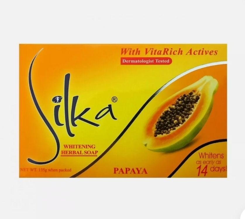 Silka Papaya Whitening Herbal Soap 135g x 3