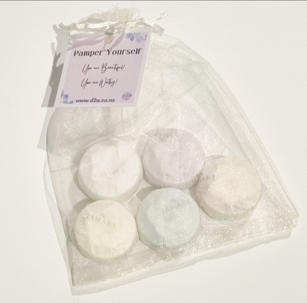 Gift set bag of 5 Tamara Shower Burst (Small Shower Bombs)