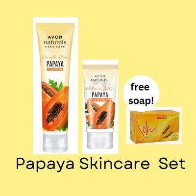 Avon and Silka Papaya Skincare Set