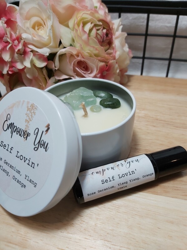 Self Lovin&#39; Candle &amp; Roller Pack