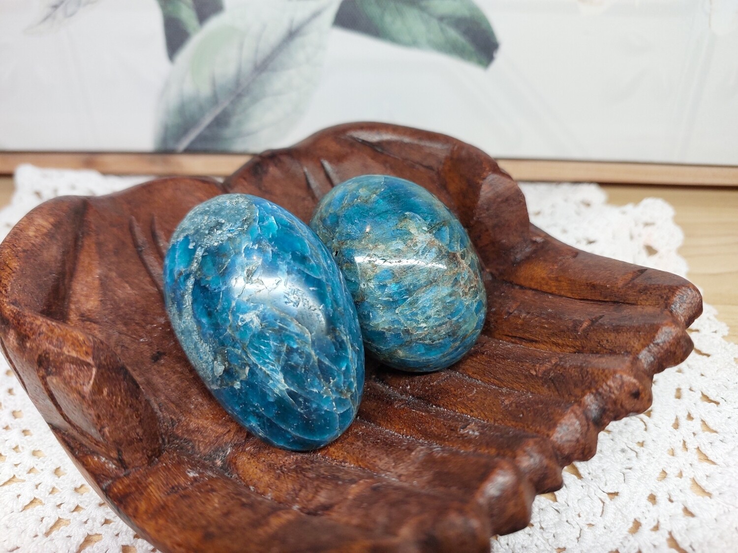 Blue Apatite Palmstone
